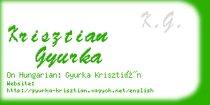 krisztian gyurka business card